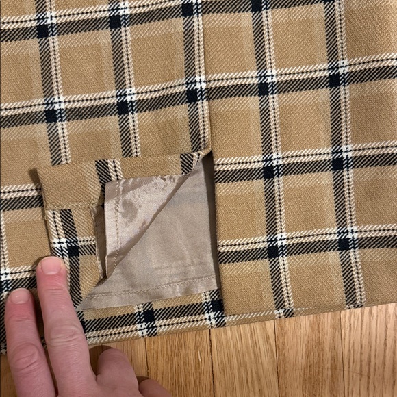 Wilfred Neutral Plaid Mini Skirt - Picture 3 of 5